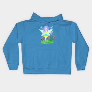 Cute Fairy making bubbles Kids Hoodie